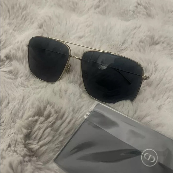 Dior J5GKU Sunglasses Gold/Blue Lenses 57mm - Picture 5 of 9